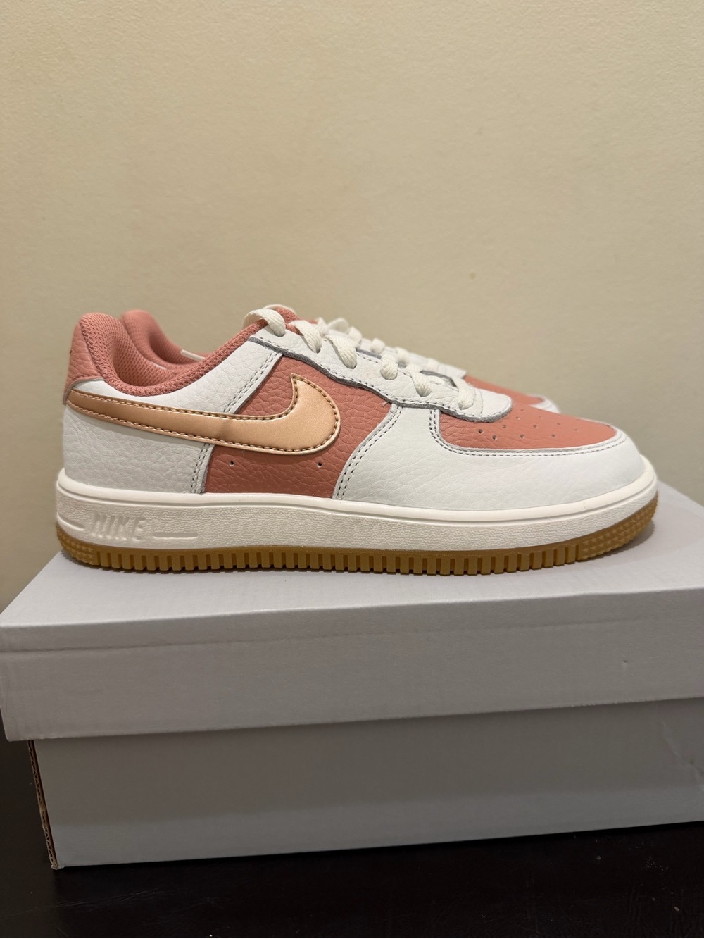 NIB Little Girl PS Nike Air Force 1 Low  IQ0215-685  Rust Pink/Summit White/Sail